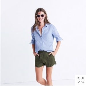 Madewell pull on shorts in olive